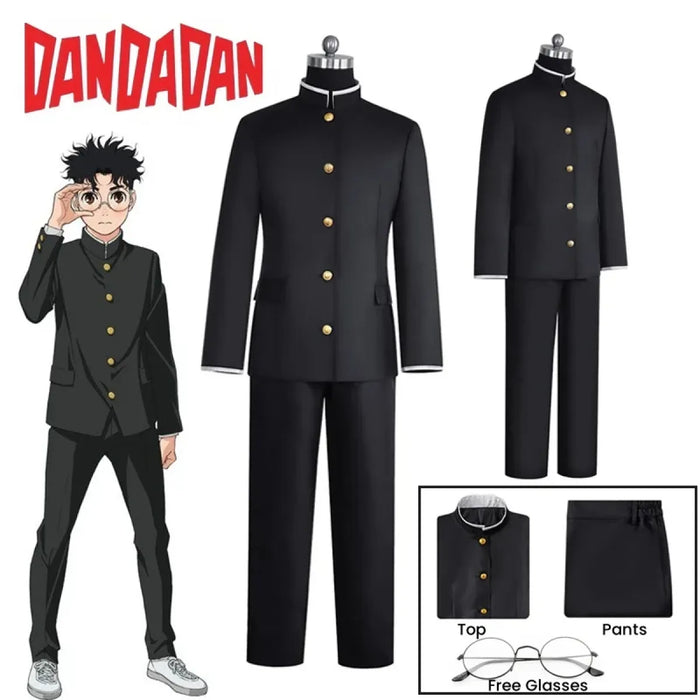 Ken Takakura Cosplay Costume – Dandadan School Uniform with Glasses - for just $41.95! 