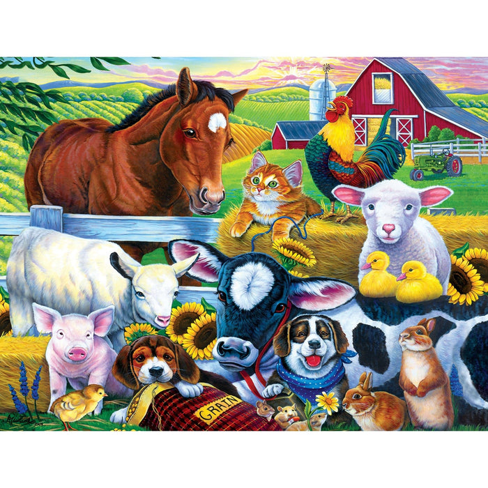 World of Animals - Farm Friends 100 Piece Jigsaw Puzzle - for just $9.99! 
