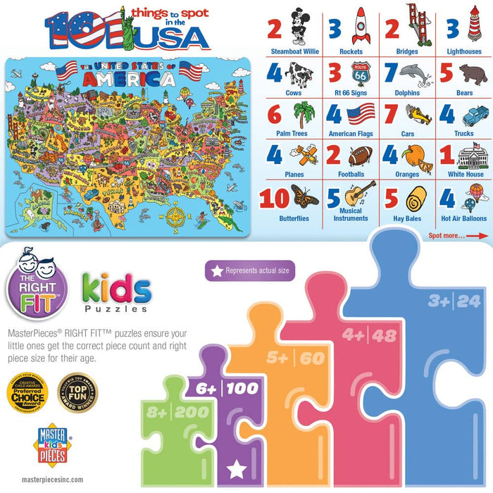 101 Things to Spot in the USA - 101 Piece Jigsaw Puzzle - for just $12.99! 
