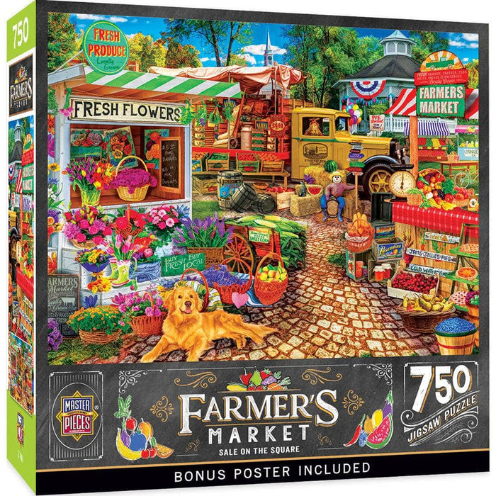 Farmer's Market - Sale on the Square 750 Piece Jigsaw Puzzle - for just $9.99! 