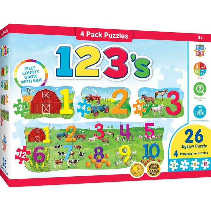 123's - Educational 4-Pack Jigsaw Puzzles - for just $12.99! 