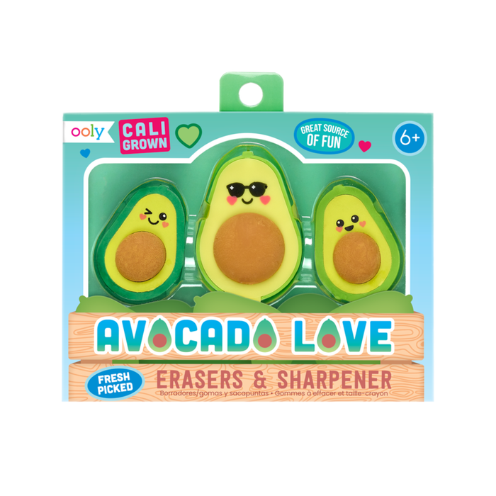 Avocado Love Erasers & Sharpener - Just $5.99! Shop now at Retro Gaming of Denver