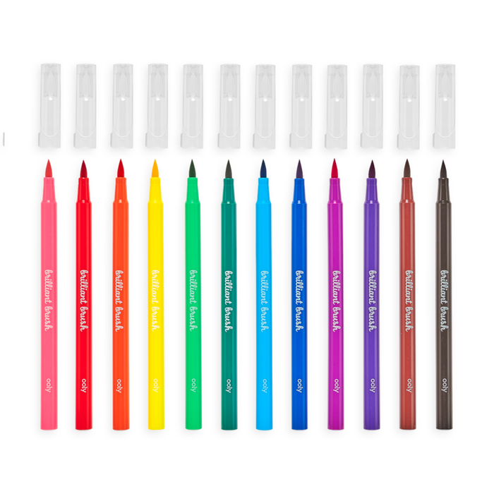 Brilliant Brush Markers - Set of 12 - Just $12.99! Shop now at Retro Gaming of Denver