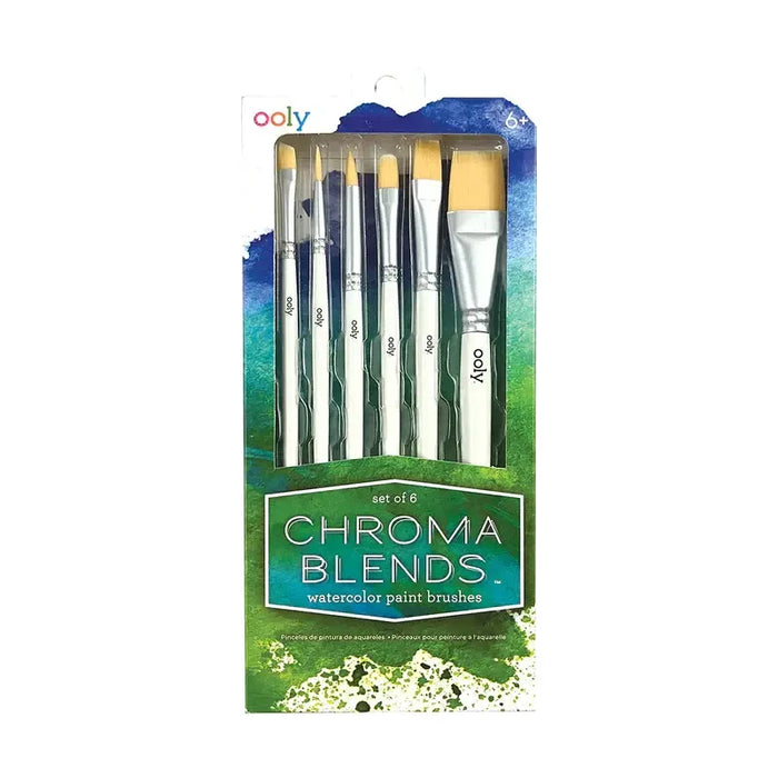 Chroma Blends Watercolor Paint Brushes - Set of 6 - Just $11.99! Shop now at Retro Gaming of Denver