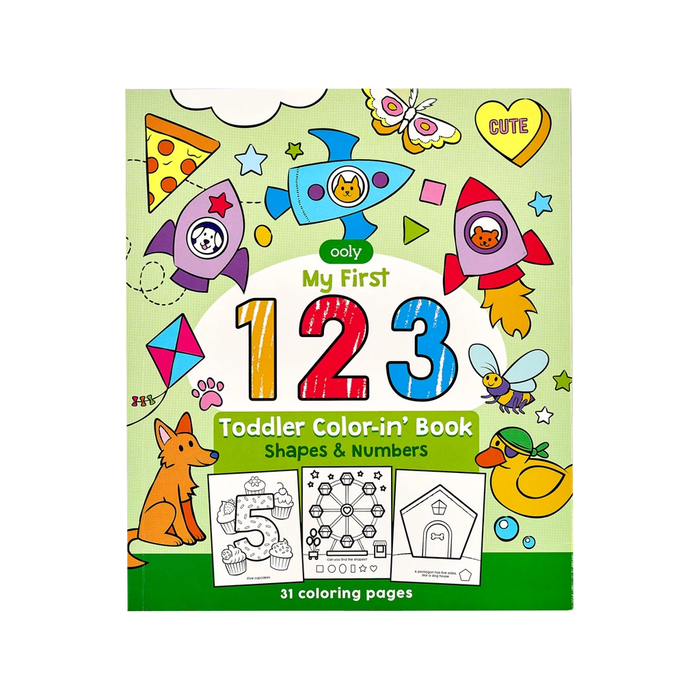 Color In Book - Toddler 123 Shapes And Numbers - Just $8.99! Shop now at Retro Gaming of Denver