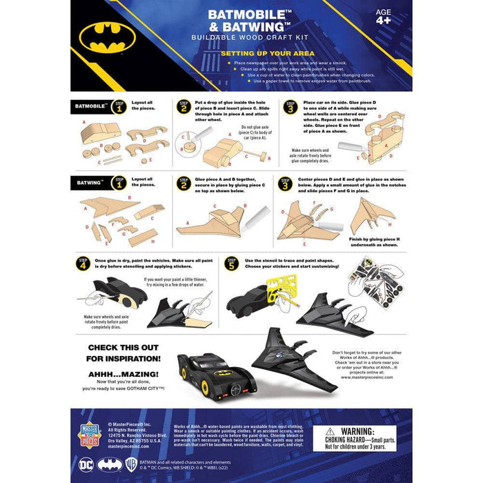 Batman - Batmobile & Batwing Wood Craft Kit - for just $9.99! 