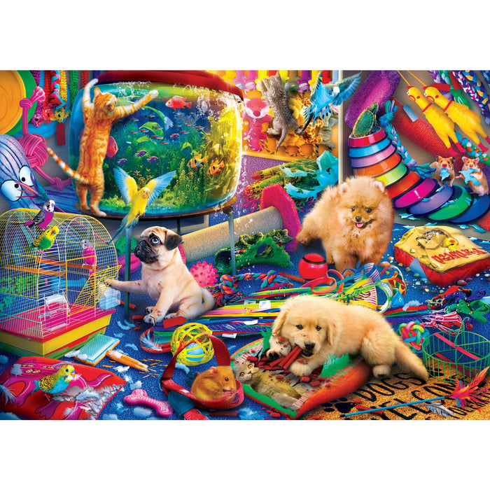 Home Sweet Home - Pet's Play Room 500 Piece Jigsaw Puzzle - Just $14.99! Shop now at Retro Gaming of Denver