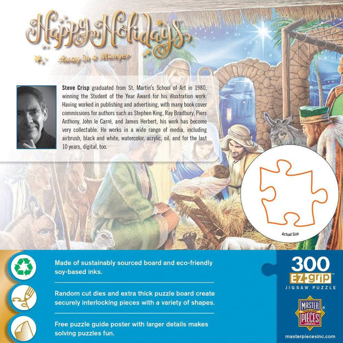Happy Holidays - Away in a Manger 300 Piece EZ Grip Jigsaw Puzzle - for just $14.99! 