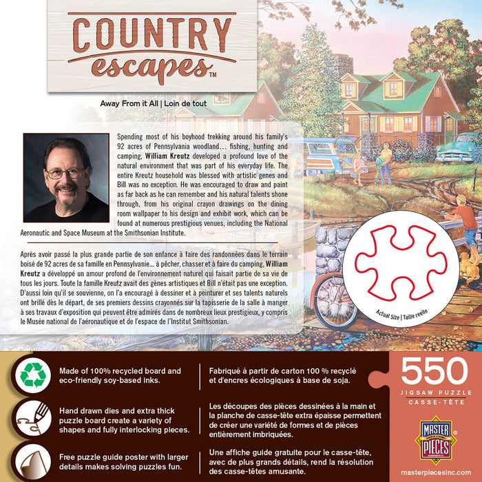 Country Escapes - Away from It All 550 Piece Jigsaw Puzzle - Just $14.99! Shop now at Retro Gaming of Denver