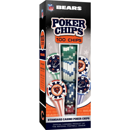 Chicago Bears 100 Piece Poker Chips - for just $29.99! 
