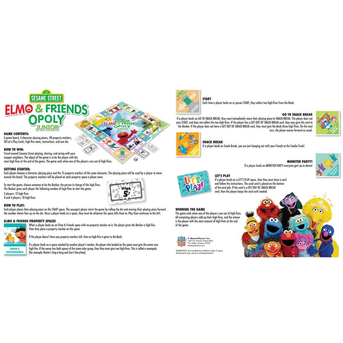 Sesame Street - Elmo & Friends Opoly Junior Board Game - for just $24.99! 