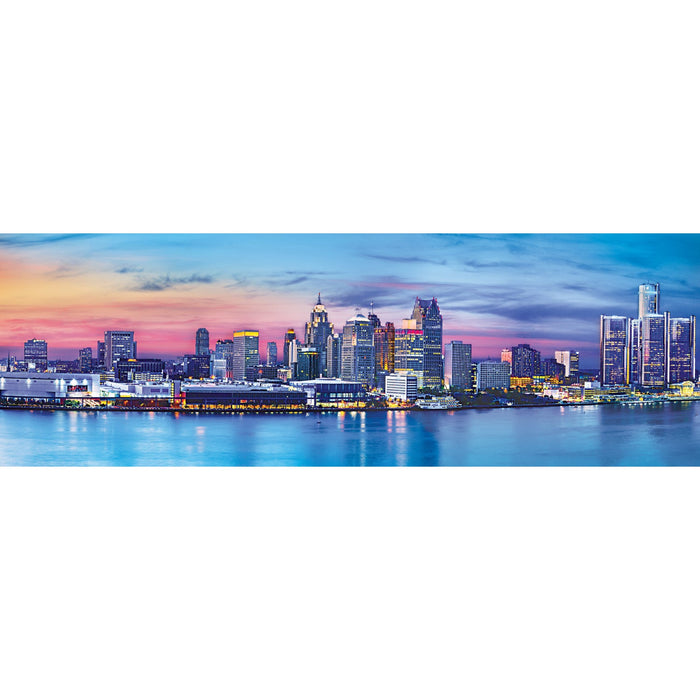 Detroit, Michigan 1000 Piece Panoramic Jigsaw Puzzle - Just $19.99! Shop now at Retro Gaming of Denver