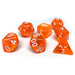 Orange Translucent Dice - 7 Piece Set - Premium 7 Piece Set - Just $7.95! Shop now at Retro Gaming of Denver