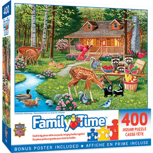 Family Time - Creekside Gathering 400 Piece Jigsaw Puzzle - Just $14.99! Shop now at Retro Gaming of Denver