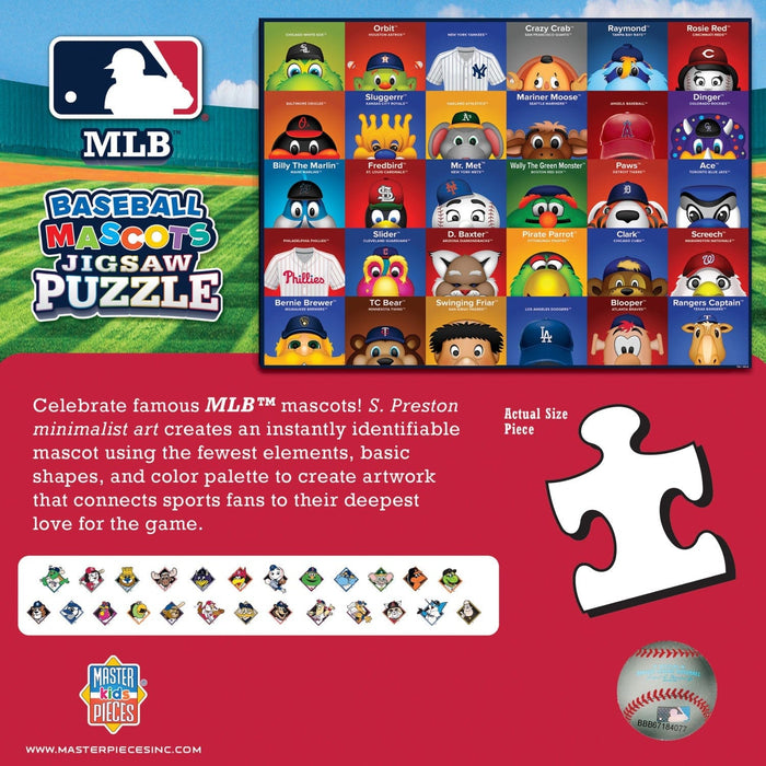 MLB Mascots 100 Piece Jigsaw Puzzle - for just $14.99! 