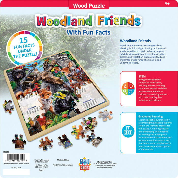 Wood Fun Facts - Woodland Friends 48 Piece Wood Jigsaw Puzzle - Just $12.99! Shop now at Retro Gaming of Denver