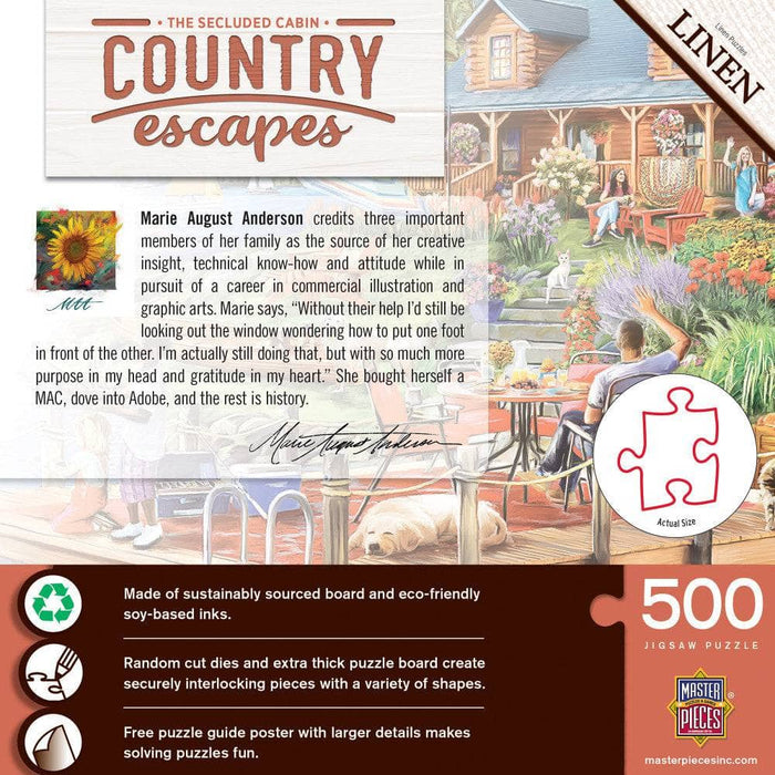Country Escapes - The Secluded Cabin 500 Piece Jigsaw Puzzle - for just $14.99! 