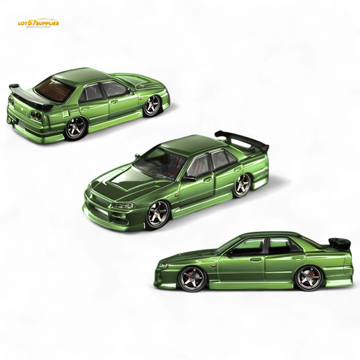 Mortal ER34 SKYLINE URAS Transparent Metallic Green 1:64 - for just $39.99! 