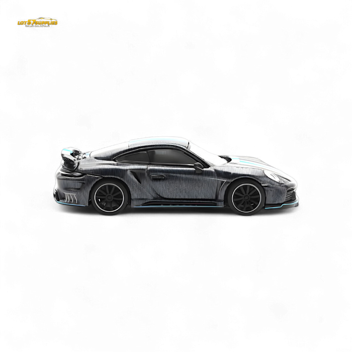 PopRace Porsche 992 Stinger GTR Carbon Edition - Carbon Grey Blue Line 1:64 - for just $22.99! 