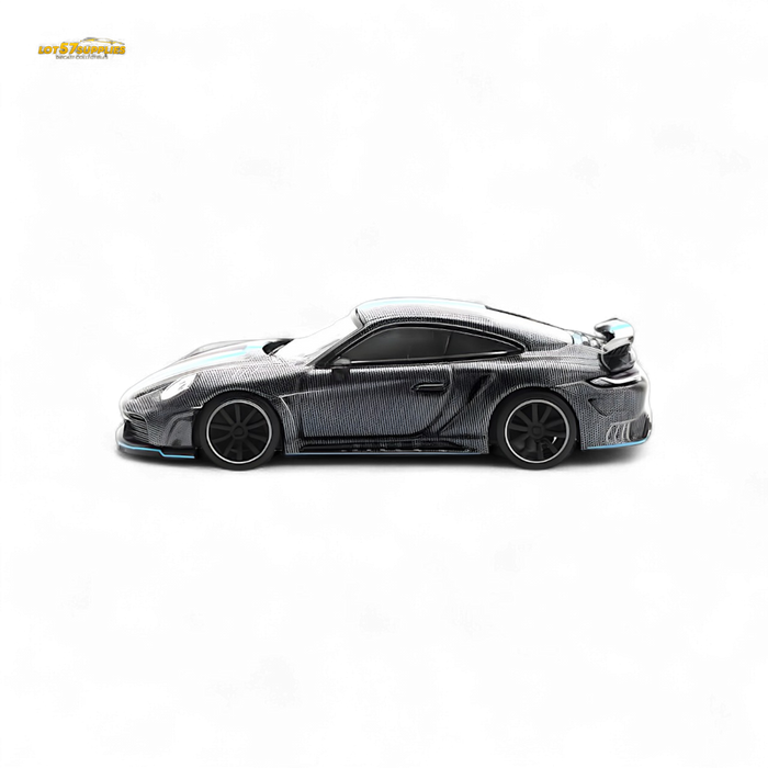 PopRace Porsche 992 Stinger GTR Carbon Edition - Carbon Grey Blue Line 1:64 - for just $22.99! 