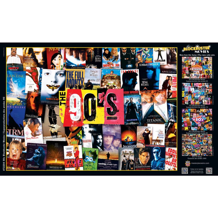 Blockbusters - 90's Movies 1000 Piece Jigsaw Puzzle - for just $16.99! 
