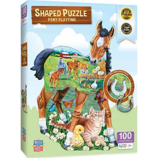 Pony Playtime - 100 Piece Shaped Jigsaw Puzzle - Just $12.99! Shop now at Retro Gaming of Denver