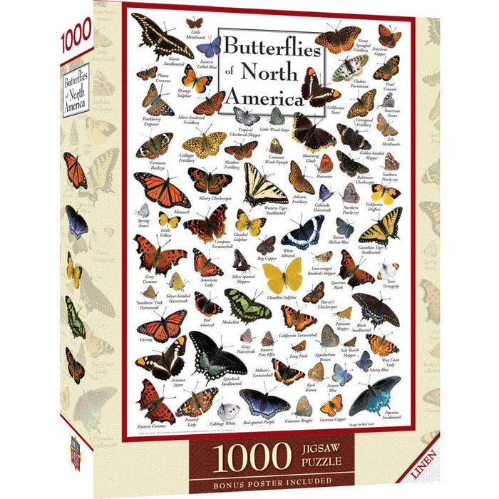Butterflies of North America 1000 Piece Jigsaw Puzzle - for just $16.99! 