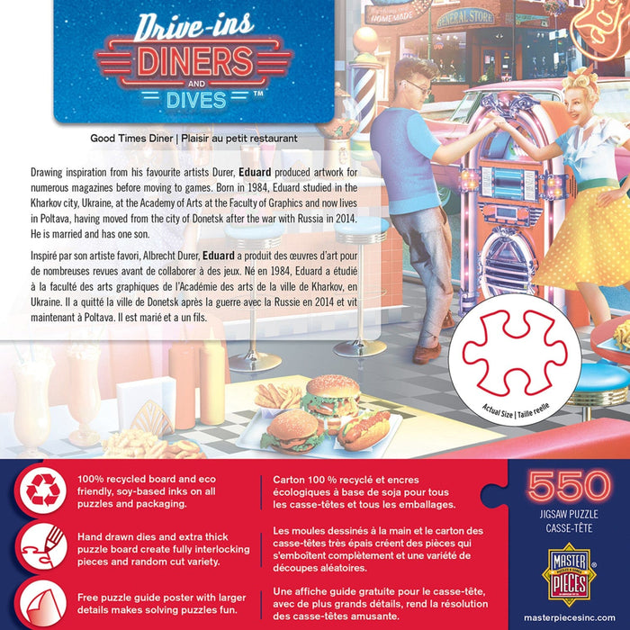 Drive-Ins, Diners & Dives - Good Times Diner 550 Piece Jigsaw Puzzle - for just $14.99! 