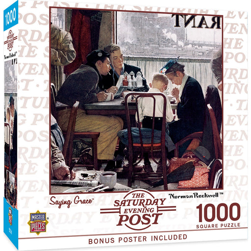 Saturday Evening Post - Saying Grace 1000 Piece Jigsaw Puzzle - Premium 1000 Piece - Just $16.99! Shop now at Retro Gaming of Denver