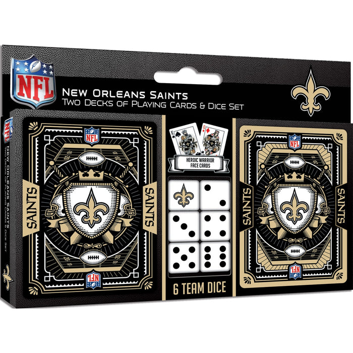 New Orleans Saints - 2-Pack Playing Cards & Dice Set - Just $19.99! Shop now at Retro Gaming of Denver