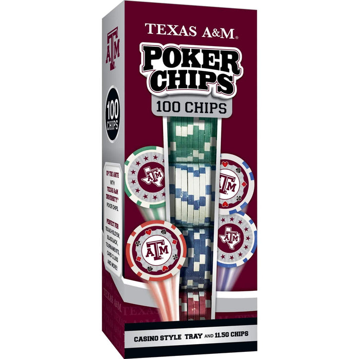 Texas A&M Aggies 100 Piece Poker Chips - for just $29.99! 