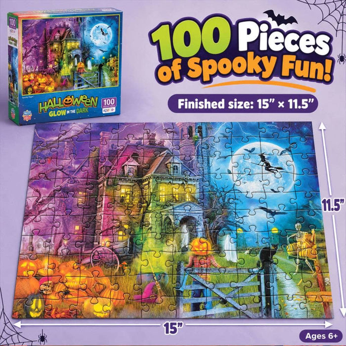 Halloween Glow in the Dark - Spooky Night 100 Piece Jigsaw Puzzle - for just $12.99! 