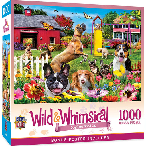 Wild & Whimsical - Dog Gone Good Day 1000 Piece Jigsaw Puzzle - Just $16.99! Shop now at Retro Gaming of Denver