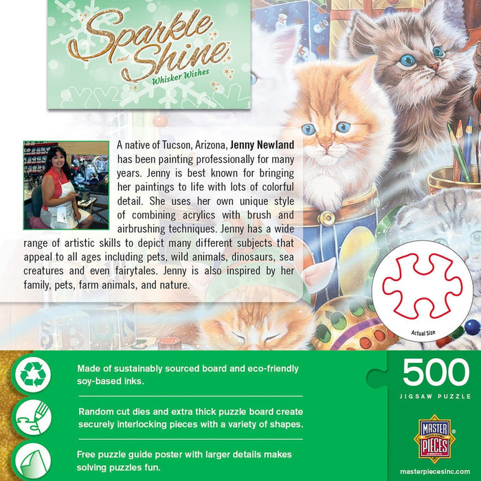 Sparkle & Shine - Whisker Wishes 500 Piece Glitter Jigsaw Puzzle - for just $14.99! 