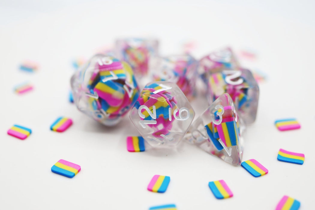 Foam Brain Games Pride Flag RPG Dice Set - for just $16.99! 