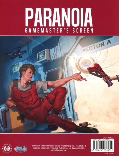Paranoia Gamemaster's Screen - for just $19.99! 