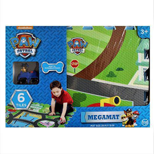 Paw Patrol - 6 Tiles - 28 x 19 Inch - Mega Floor Mat with Vehicle - for just $9.50! 