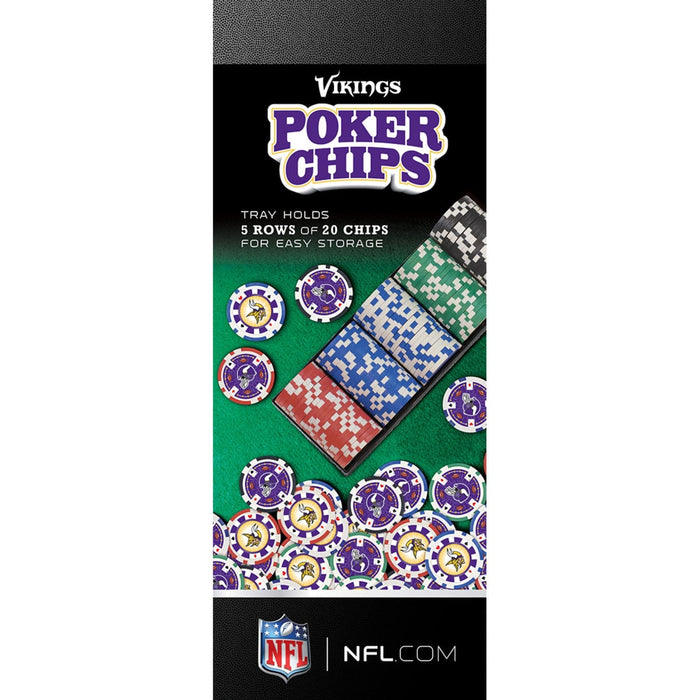 Minnesota Vikings 100 Piece Poker Chips - for just $29.99! 