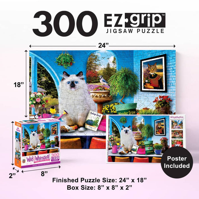 Wild & Whimsical - Catnip Cultivator 300 Piece EZ Grip Jigsaw Puzzle - for just $9.99! 
