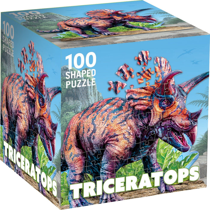 Triceratops 100 Piece Shaped Jigsaw Puzzle - for just $7.99! 