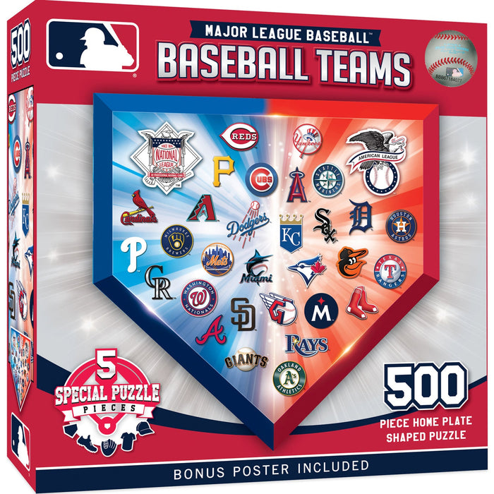 MLB - Home Plate 500 Piece Shaped Jigsaw Puzzle - Just $16.99! Shop now at Retro Gaming of Denver