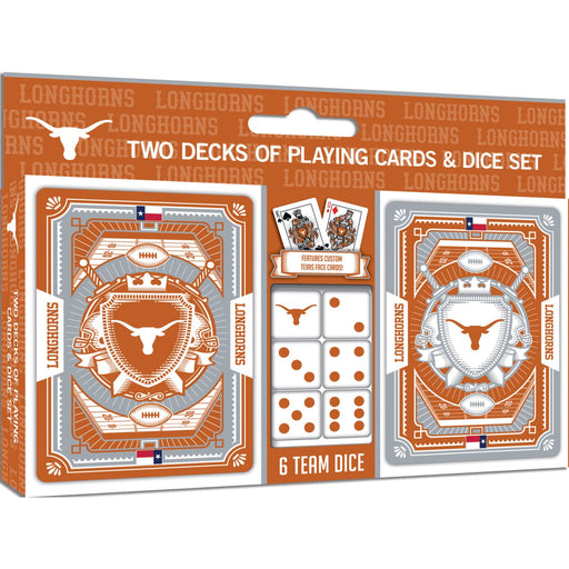 Texas Longhorns - 2-Pack Playing Cards & Dice Set - Premium Dice & Cards Sets - Just $19.99! Shop now at Retro Gaming of Denver