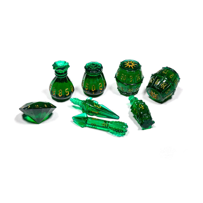 PolyHero Rogue 8 Dice Set - Emerald Emissary - for just $35! 