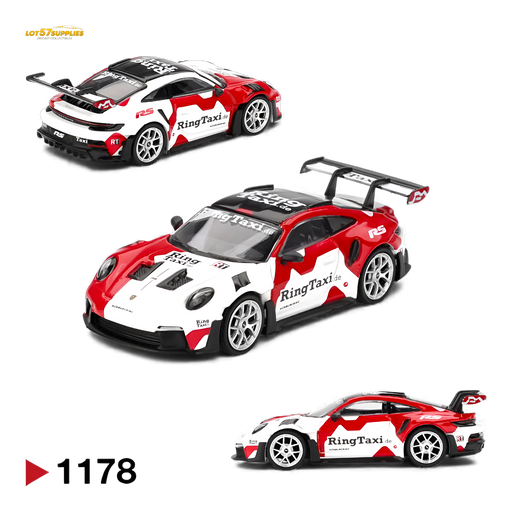 (Pre-Order) Mini GT Porsche 911 GT3 RS Weissach RingTaxi 1:64 - for just $21.99! 