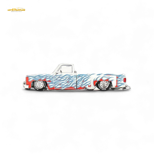 Mini GT x Kaido House Chevrolet Silverado DUALLY on Fire V2 1:64 KHMG157 - for just $31.99! 