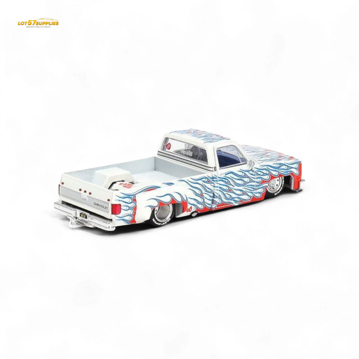 Mini GT x Kaido House Chevrolet Silverado DUALLY on Fire V2 1:64 KHMG157 - for just $31.99! 