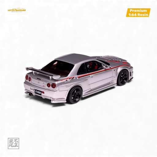 Cars' Lounge Nissan Skyline GT-R R34 Z-TUNE Nismo Edition Silver 1:64 - for just $84.99! 