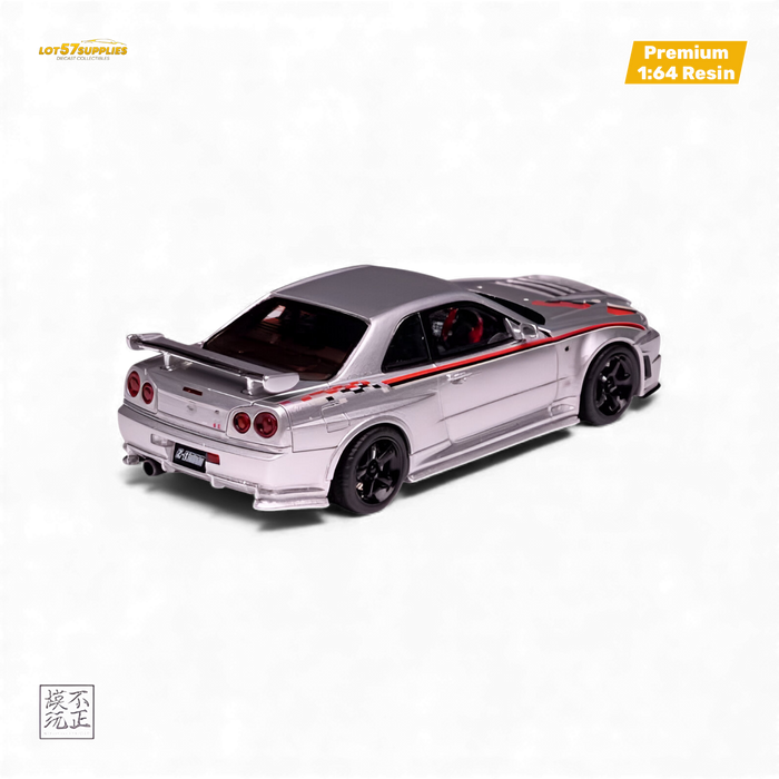 Cars' Lounge Nissan Skyline GT-R R34 Z-TUNE Nismo Edition Silver 1:64 - for just $84.99! 