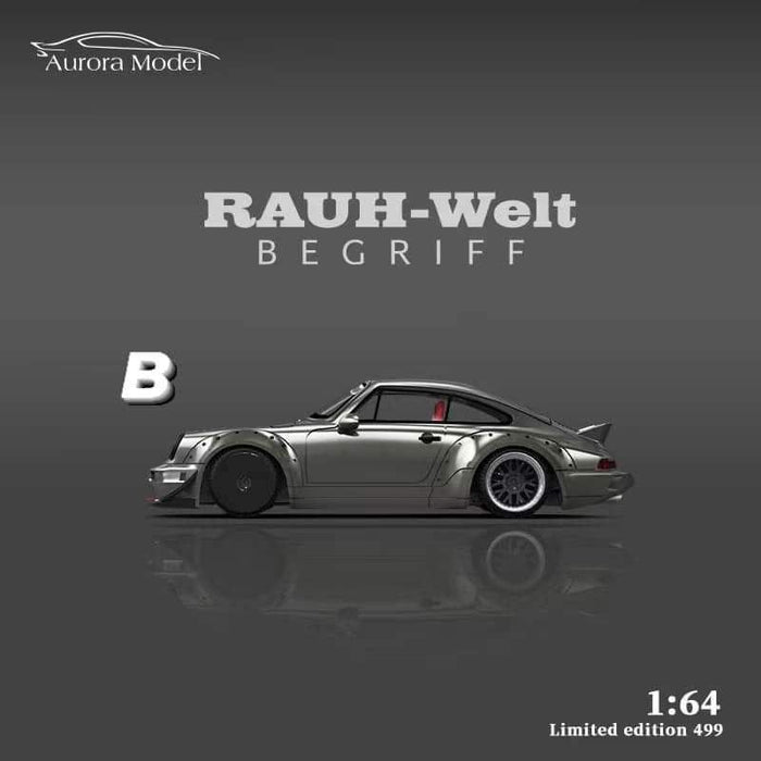 AuroraModel Porsche RWB 964 Liquid Silver DUCKTAIL Limited to 499 PCS 1:64 - Just $31.99! Shop now at Retro Gaming of Denver