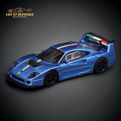 Stance Hunters Ferrari F40 LM Italian Stripe Blue 1:64 - Premium Nissan - Just $39.99! Shop now at Retro Gaming of Denver